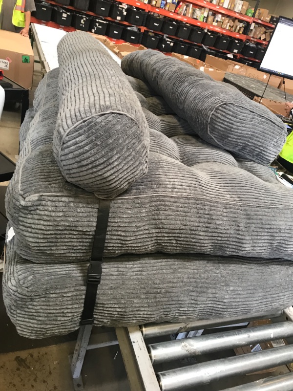 Photo 1 of MAXYOYO Folding Sofa Bed, Convertible Sleeper Chair with Pilow Foldable Matress with Back Support, Portable Fold Out Chair Bed Comfy Floor Sofa Lounge for Living Room Bedroom, Dark Grey, Double