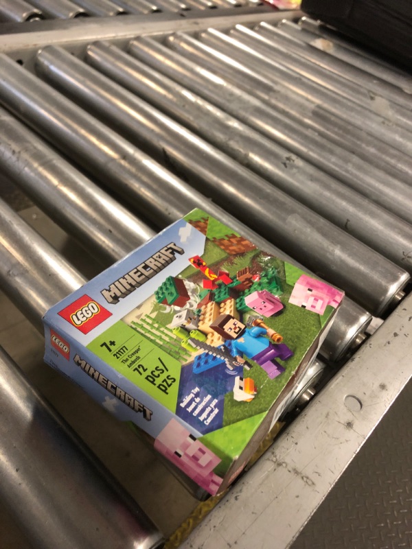 Photo 1 of LEGO Minecraft The Creeper Ambush Building Toy 21177, Pretend Play Zombie Battle, Gift for Kids, Boys and Girls Age 7+ Years Old, Ore Mining and Animal Care with Steve, Baby Pig & Chicken Minifigures