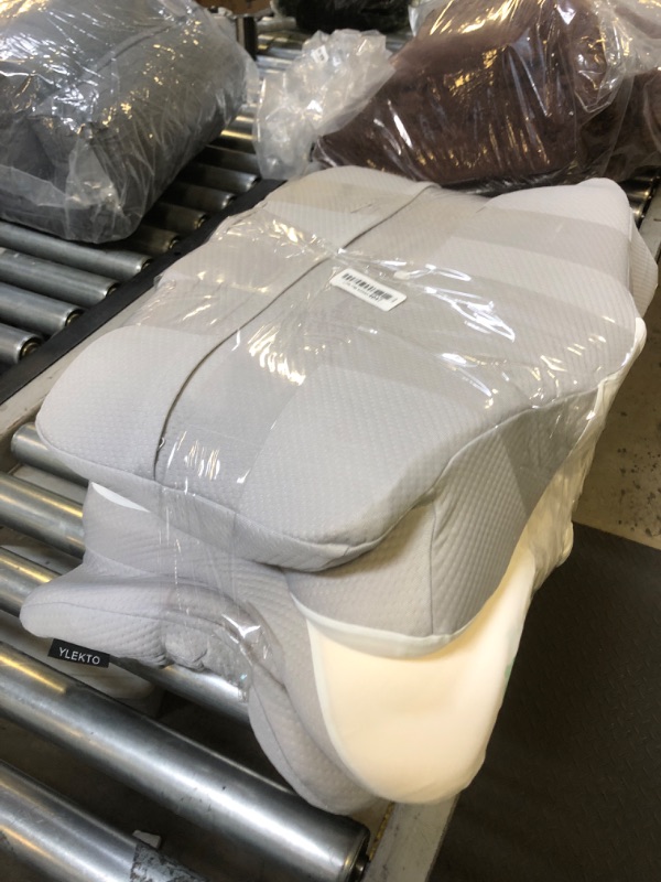 Photo 1 of Cervical Neck Pillow for Pain Relief - Ergonomic Memory Foam Pillows for Sleeping, Cooling Side Sleeper Pillow for Neck Support, Contour Orthopedic Bed Pillow for Back Stomach Sleepers