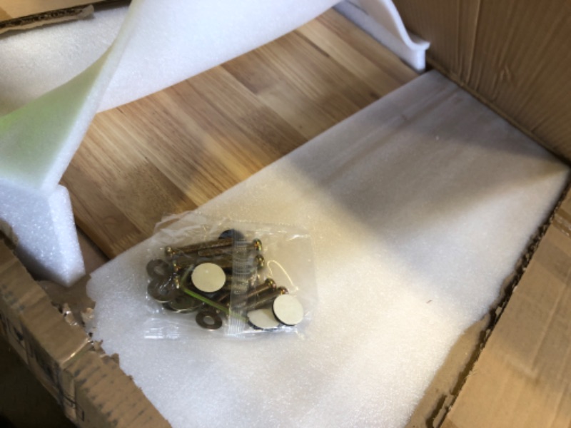 Photo 1 of *SELLING FOR PARTS** ENPKLUTE 100% Solid Wood Desk with Drawers - 48 x 24 Inch Home Office Computer Desks, Modern Writing Desk with Drawers, Simple Study Table Makeup Vanity - Natural Boho Desks