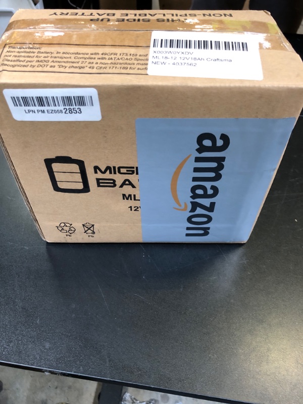Photo 1 of Mighty Max Battery ML18-12 - 12V 18AH New Battery for 90508011 Craftsman Black Lawn Mowers