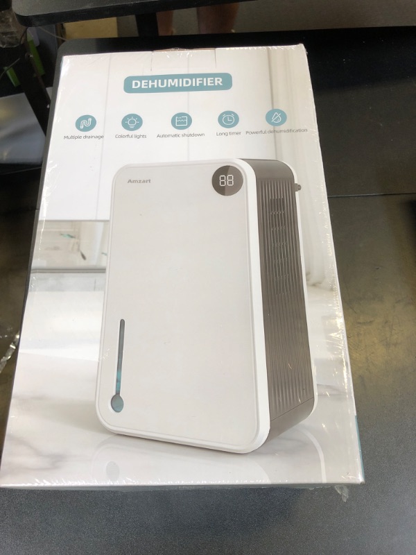 Photo 1 of Dehumidifiers for Home (1000 sq.ft), 98 OZ Dehumidifier for Basement, Auto Shut Off Dehumidifiers, Digital Display, Drain Hose, 7 Colors Light