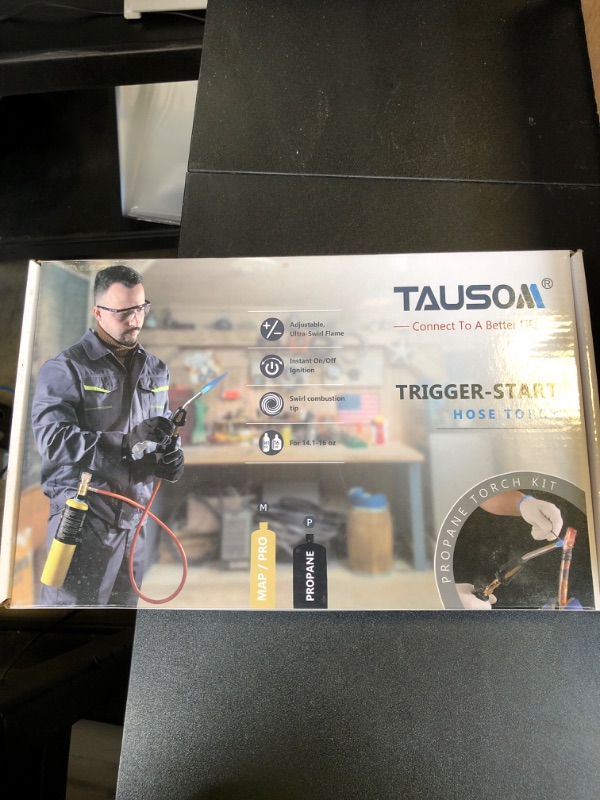 Photo 1 of TAUSOM Propane Torch Hose Kit, Mapp Gas Torch Heat 3600? Map Gas Torch Kit Trigger Start & Flame Adjustment, Soldering Welding Torch Fuel by MAPP, Map/Pro,Propane(Includes Cylinder Clip)