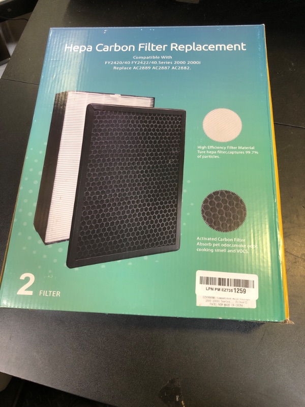 Photo 1 of IZSOHHOME Compatible with Philips 2000 2000i Series,Philips FY2420/40 FY2422/40,AC2889 AC2887 AC2882 Filter,HEPA Filter+C Filter(2 PACK)