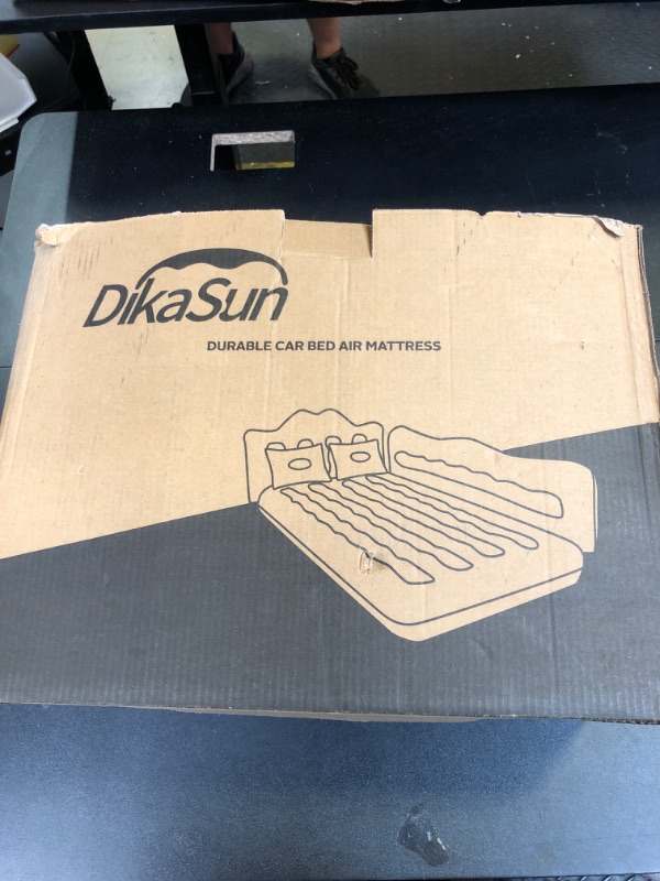 Photo 1 of DikaSun Car Air Mattress, Inflatable SUV Truck Air Mattress Back Seat Camping Bed Thickened Car Sleeping Pad for Travel, Car Bed SUV Mattress with Air Pump 2 Pillows