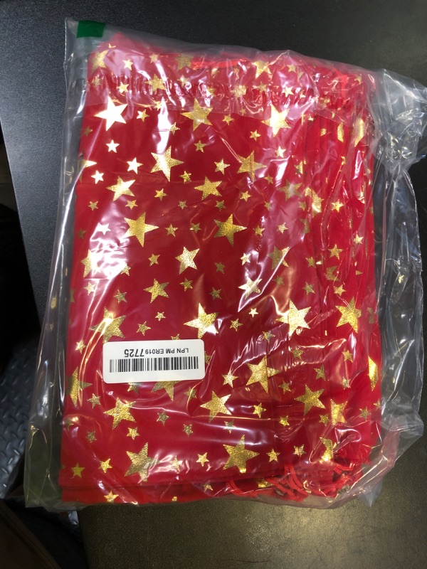 Photo 1 of 12-Pack 12x16 Red Velvet Gift Bags with Drawstring - (Gold Stars, Extra Large) - Christmas Presents, Party Favors Pouches by TheDisplayGuys