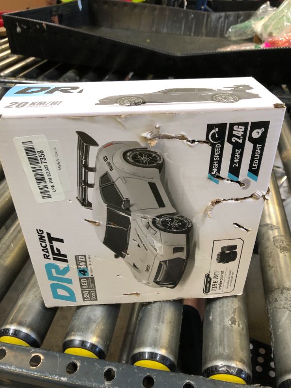 Photo 1 of RC Drift Car, 1:24 Scale Remote Control Vehicle with LED Lights, 2.4GHz 20KM/H 4WD High Speed RC Cars, Drifting Tires?Two Batteries, Racing Sports Toy Idea Gift for Adults Boys Girls and Kids