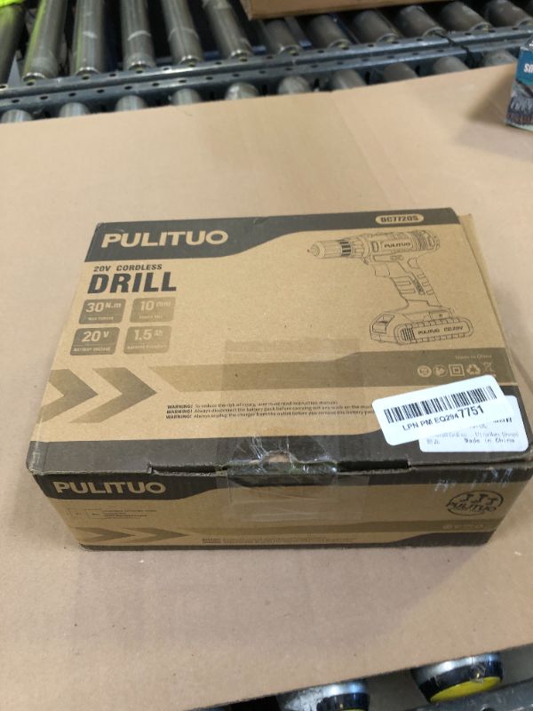 Photo 1 of PULITUO 20V Cordless Drill/Driver, 2 Batteries Electric Screwdriver, 30Nm Power Drill Driver, 21+1 Torque, 2 Speed, 3/8"Keyless Chuck, power Drill with LED Light, Drill Driver Kit for Home (Orange)
