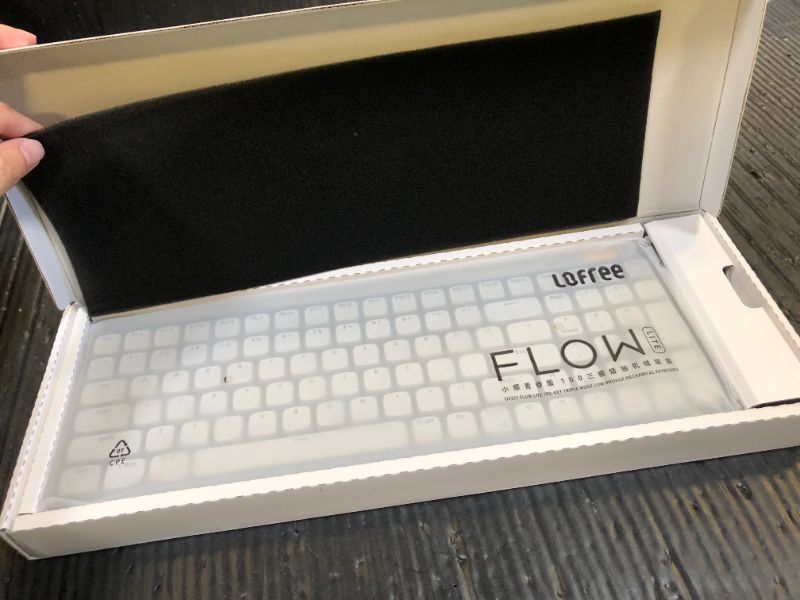 Photo 1 of Flow Lite 100 Keys Low Profile Mechanical Keyboard, Swappable Rechargeable Wireless Keyboard with 2.4G Receiver, Bluetooth and Wired Connection for Windows, Mac/Specter Linear Switches (Marble)