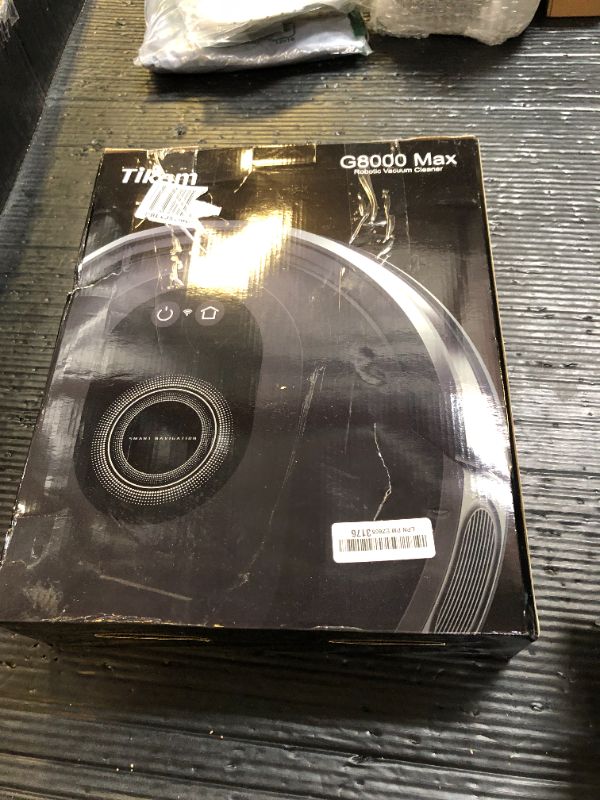 Photo 1 of Tikom Robot Vacuum and Mop Combo, 5000Pa Robotic Vacuum Cleaner, 150 Min Max, App & Remote Control, Ideal for Hard Floor, Carpet, Pet Hair, Self-Charge(G8000 Max)