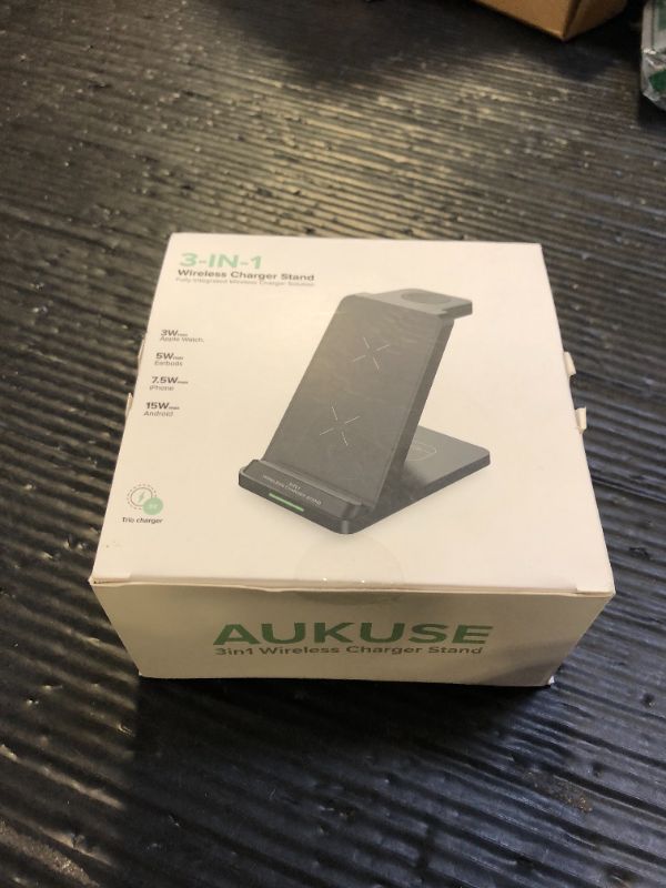 Photo 1 of Wireless Charging Station, 3 in 1 Fast Wireless Charger Stand for Multiple Devices Apple Watch Ultra Series 10 9 8 7 6 SE 5 4 3 2, iPhone 16 15 14 13 12 11 Pro Max/Plus/Mini/X/XS/XR, Airpods Pro