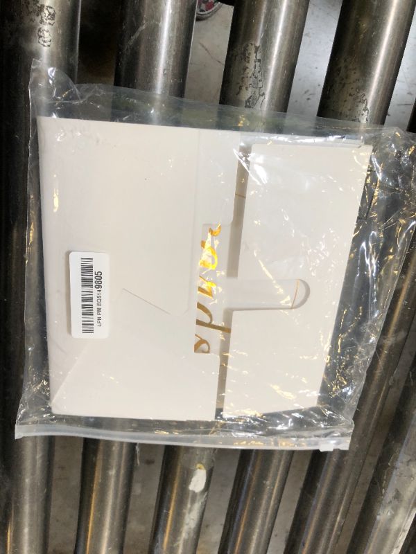 Photo 1 of Laroder 1 Pack White and Gold Card Box for Wedding Party Graduation Bridal Baby Shower Birthday Retirement Decorations Gift Card Holder Cardboard Raffle Ballot Voting Box with Slot 7.8x7.8x7.8 In
