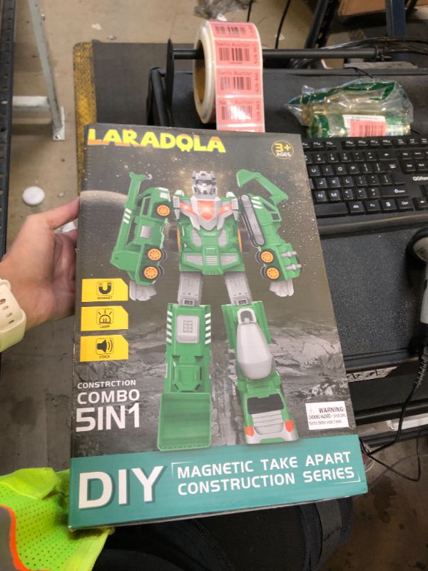Photo 1 of Laradola Toys for 3 4 5 6 Year Old Boys - Transform Robot Kids Toys Cars | STEM Building Toddler Toys for Ages 3+ | 5 in 1 Construction Toys Christmas Birthday Gifts for Boys Girls