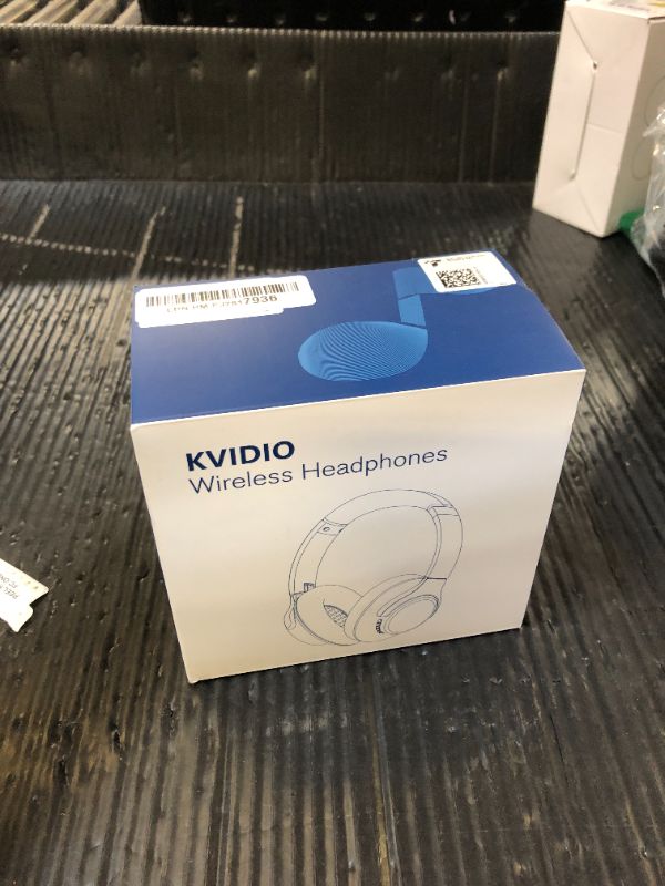 Photo 1 of KVIDIO Bluetooth Headphones Over Ear, 65 Hours Playtime Wireless Headphones with Microphone, Foldable Lightweight Headset with Deep Bass, HiFi Stereo Sound Low Latency for Travel Work Cellphone