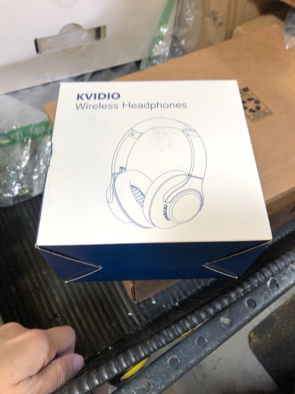 Photo 1 of KVIDIO Bluetooth Headphones Over Ear, 65 Hours Playtime Wireless Headphones with Microphone, Foldable Lightweight Headset with Deep Bass, HiFi Stereo Sound Low Latency for Travel Work Cellphone