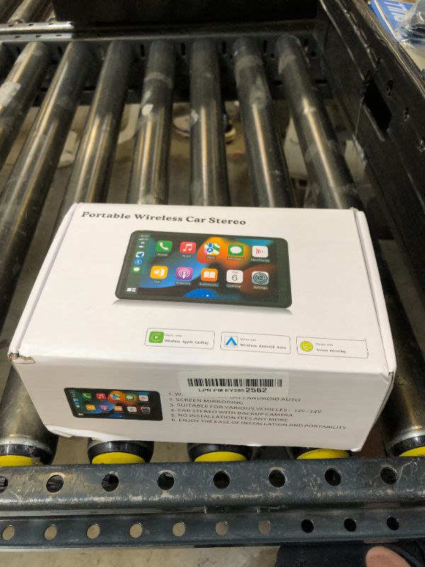 Photo 1 of Portable Wireless with Apple CarPlay and Android Auto Screen for Car, 7" HD Touch Screen Car Stereo with Mirror Link, Bluetooth 5.2, Backup Camera, AUX,FM Transmitter for All Vehicle