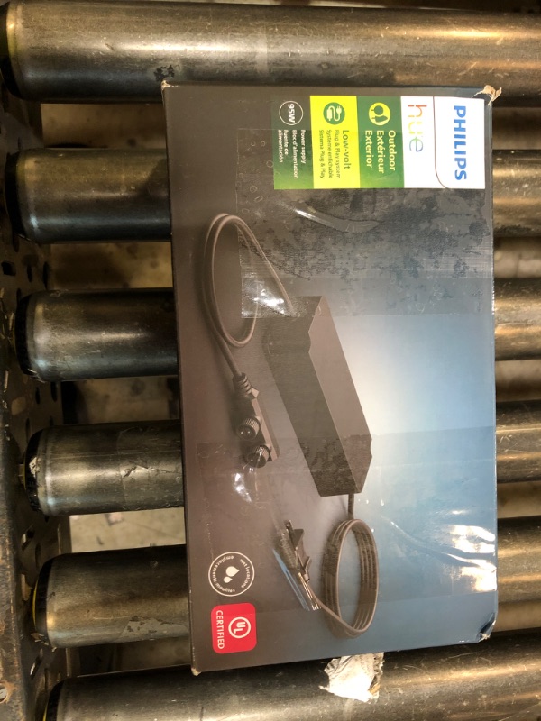 Photo 1 of Philips Hue Outdoor 100W Power Supply Black - Connect Multiple Hue Outdoor Low Voltage Lights up to Total of 100W - 1 Pack - Requires Hue Bridge - Weatherproof
