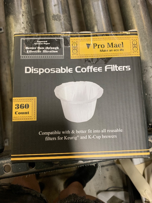 Photo 1 of Pro Mael 360 Count Disposable K Cup Filters, Coffee Filter Paper for Keurig Brewers Single Serve 1.0 and 2.0, Use with Reusable K Cup Pods (Natural Unbleached)