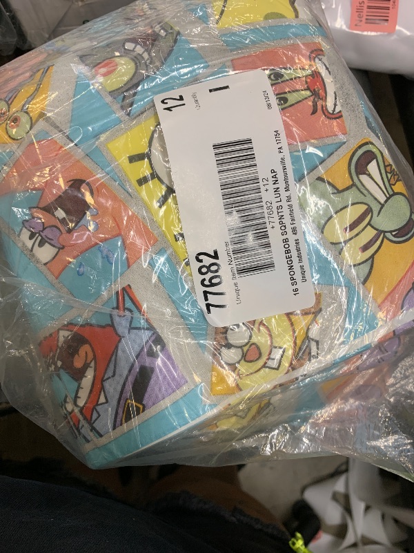 Photo 1 of Unique SpongeBob SquarePants Multicolor Luncheon Napkins (Pack of 16) - Disposable Paper Material - Perfect for Kids Themed Parties & Events