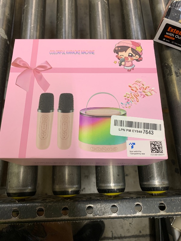 Photo 1 of Mini Karaoke Machine with 2 Wireless Microphones for Kids Adults, 2025 Popular Portable Bluetooth Speaker Gift for Girls Toys 4, 5, 6, 7, 8, 10, 12+ Years Old Teens Birthday (Pink 2 Mics)