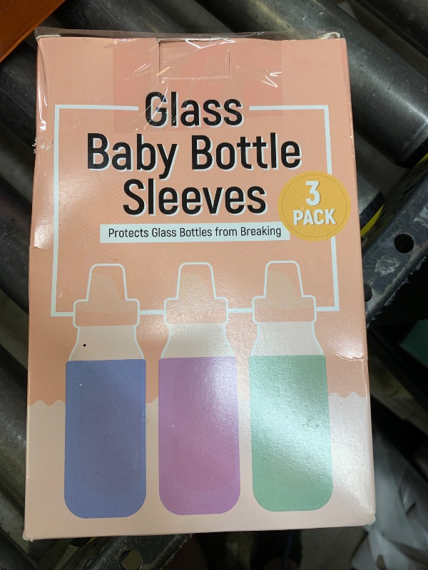 Photo 1 of Impresa Silicone Feeding Bottle Covers for Baby - Compatible with Dr Brown Narrow Neck Glass Bottles - 3-Pack Multicolor 8 Oz - Glass Sleeves with Measurement Window & Textured Grip