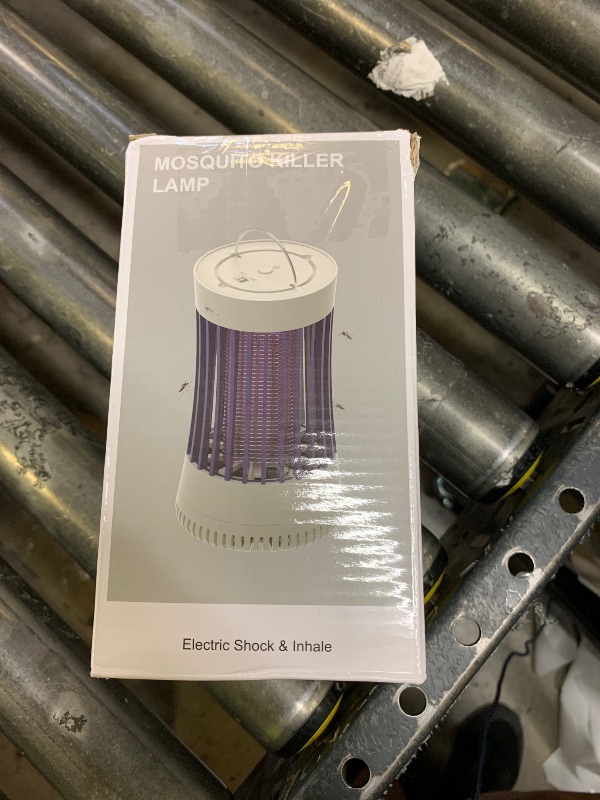 Photo 1 of Phosooy 2-in-1 Indoor Electric Bug Zapper with Fan, Chargeable 1500V High Voltage Mosquitoes Killer with Hanger, Small Fly Insects Lamp Trap Catching Moth Gnat Fruit Flies, White