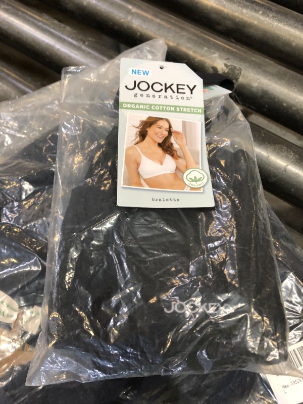 Photo 1 of Organic Cotton Stretch Tank Strap Bralette - Black