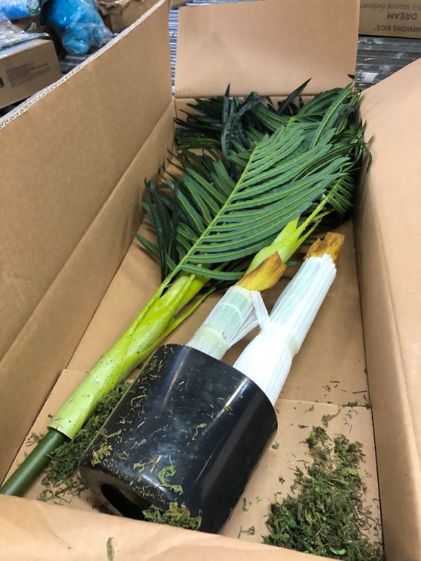 Photo 1 of Nearly Natural 4ft Golden Cane Palm Artificial Tree