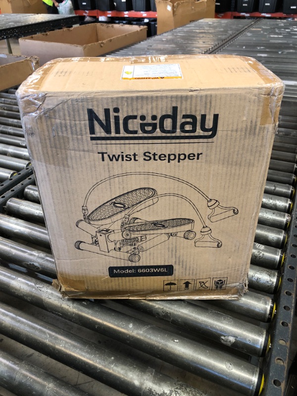 Photo 1 of Niceday Twist Stepper for Exercise at Home, Mini Stair Stepper with Resistance Bands at Home Workout Equipment with 300LBS Loading Capacity, Hydraulic Fitness Stepper with LCD Monitor Gray