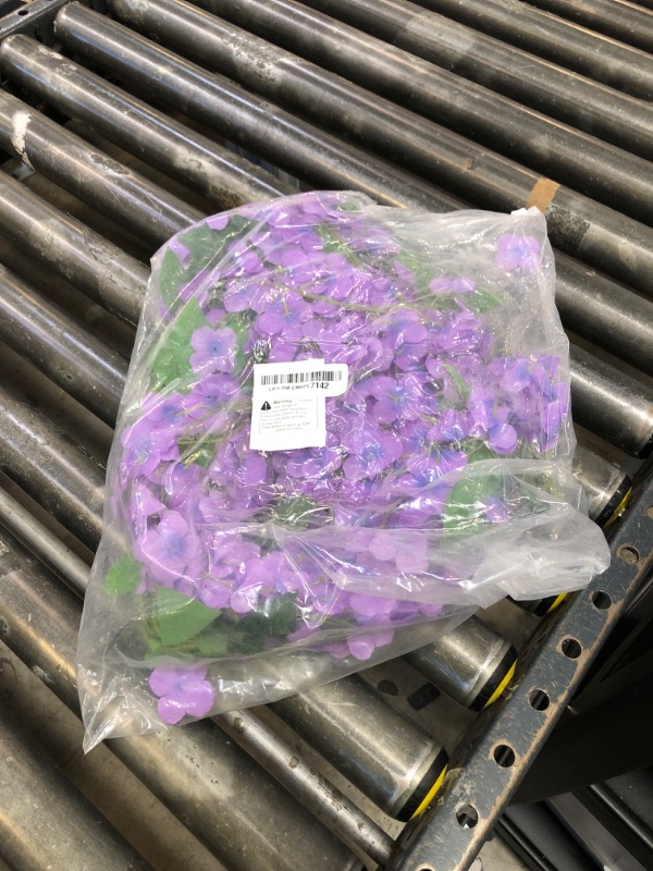 Photo 1 of 12 Pack Artificial Wisteria Hanging Flowers, 3.6 Feet Fake Wisteria Vine Rattan String for Home Office Wedding Wall Garden Outdoor Party Decoration (Purple)