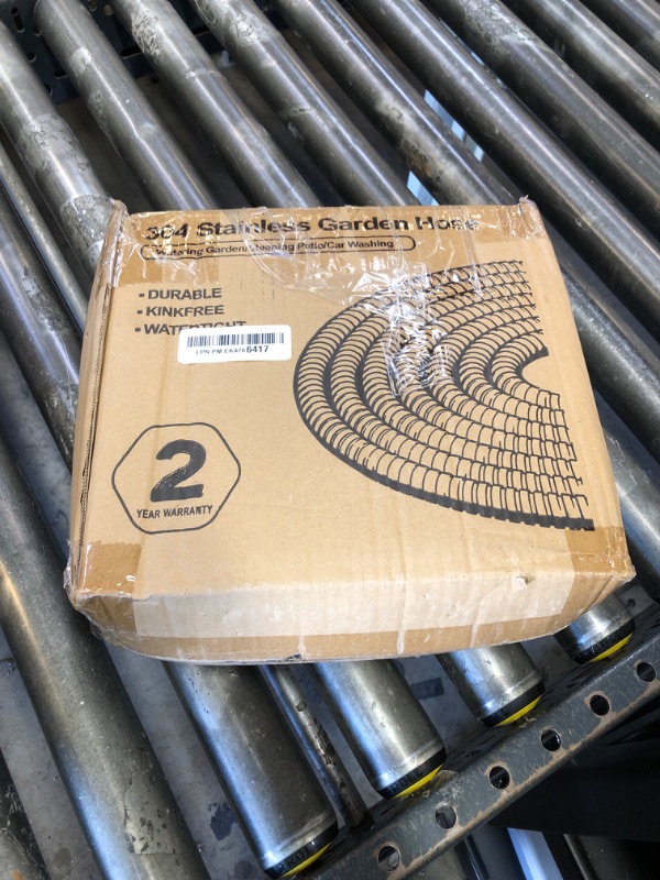 Photo 1 of SPECILITE 50ft 304 Stainless Steel Garden Hose Metal, Heavy Duty Water Pipe with Nozzles for Yard, Outdoor - Flexible, Never Kink & Tangle, Puncture Resistant (Sliver)