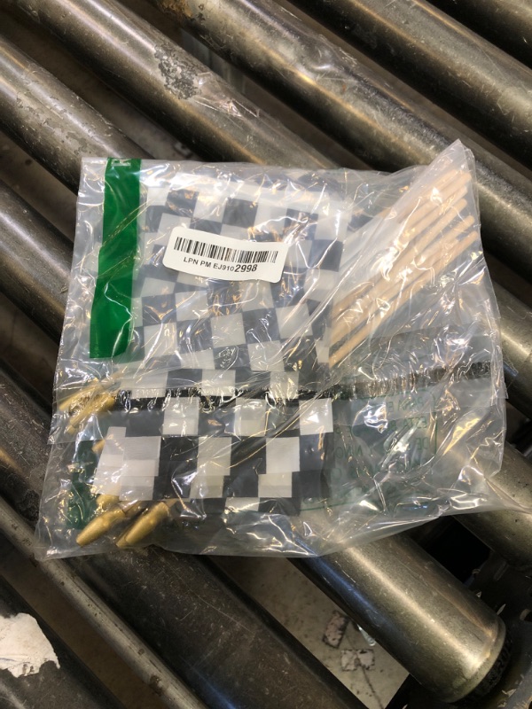 Photo 1 of Lebei Checkered Racing Race Car Flag Mini Small Black and White Handheld Stick Flags 4x6 Inch 12 Pack