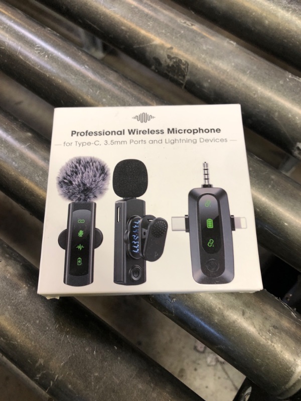 Photo 1 of 3 IN 1 Model J4 Mini Wireless Lavalier Microphone for iPhone 15 16, iOS and Android Devices - Noise Reduction Lapel Mic for Recording, Clip on Omni Lav Mic for Video Recording, Tiktok, Youtube, Vlog