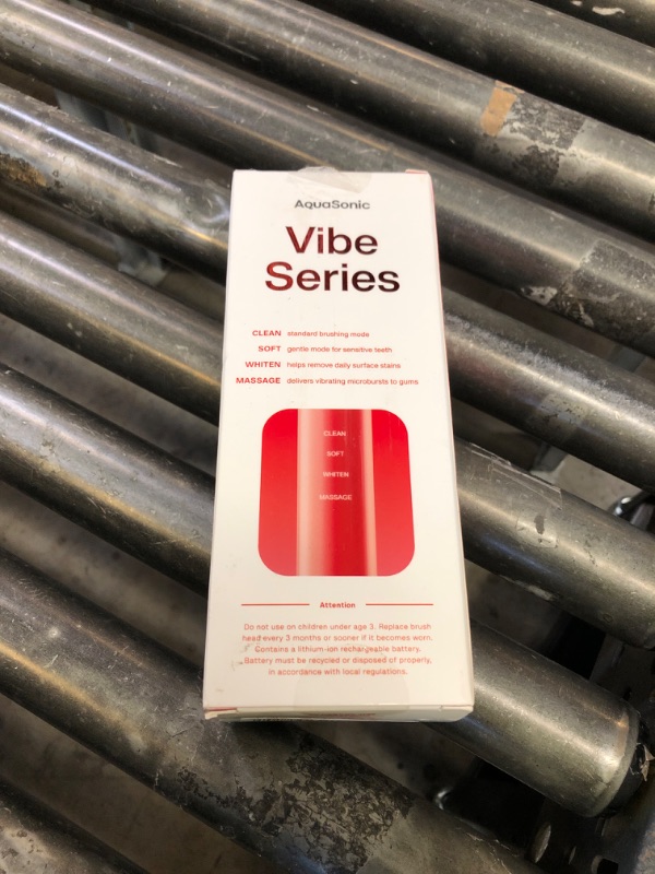 Photo 1 of Aquasonic Vibe Series Ultra-Whitening Toothbrush – ADA Accepted Electric Toothbrush - 8 Brush Heads & Travel Case – 40,000 VPM Motor & Wireless Charging - 4 Modes w Smart Timer – Ruby