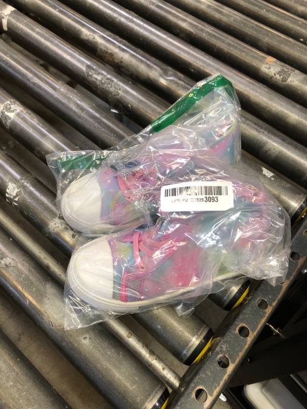 Photo 1 of K KomForme Toddler Sneakers Girls Canvas High Top Walking Shoes with Hook and Loops Colorful