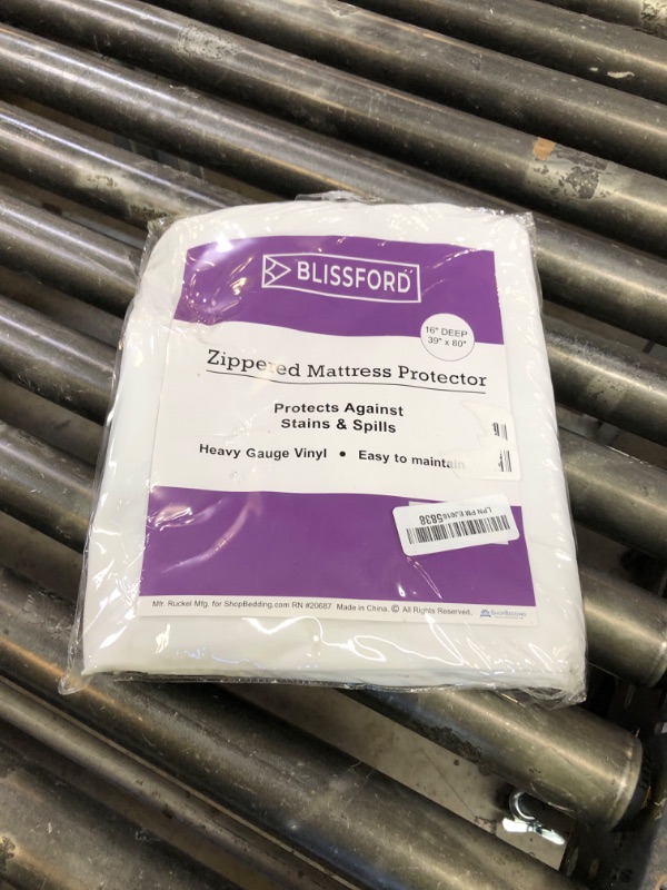 Photo 1 of BLISSFORD Plastic Mattress Protector Zippered Twin XL, Waterproof Vinyl Mattress Cover, Heavy Duty Noiseless Mattress Encasement