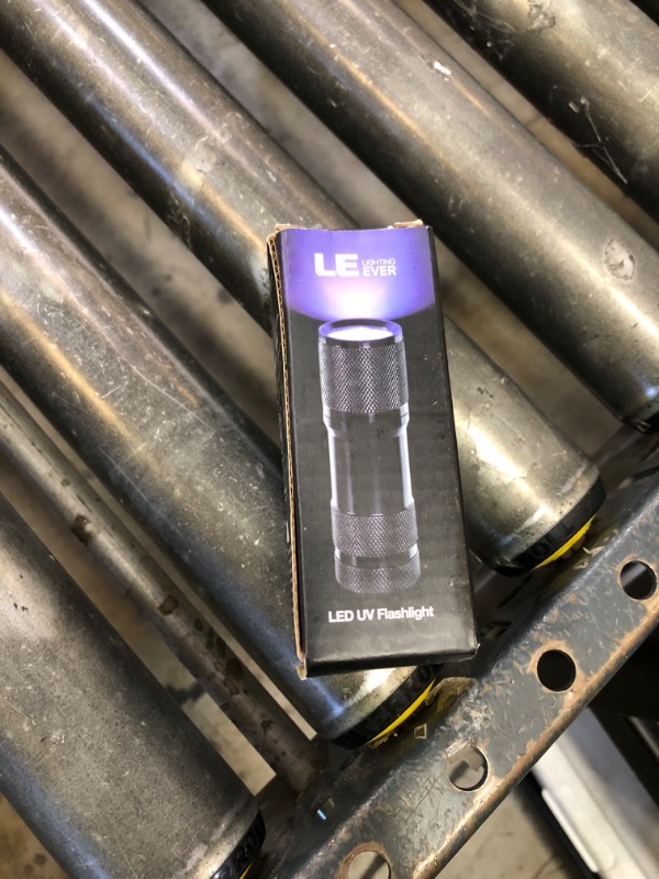Photo 1 of Lighting EVER Black Light Flashlight, Small UV Lights 395nm, Portable Ultraviolet Light Detector for Invisible Ink Pens, Dog Cat Pet Urine Stain, AAA Batteries Included