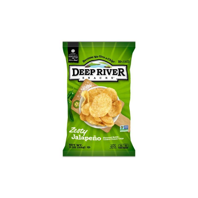 Photo 1 of DEEP RIVER SNACKS-KETTLE POTATO CHIP ZESTY JALAPENO 24-2 OUNCE