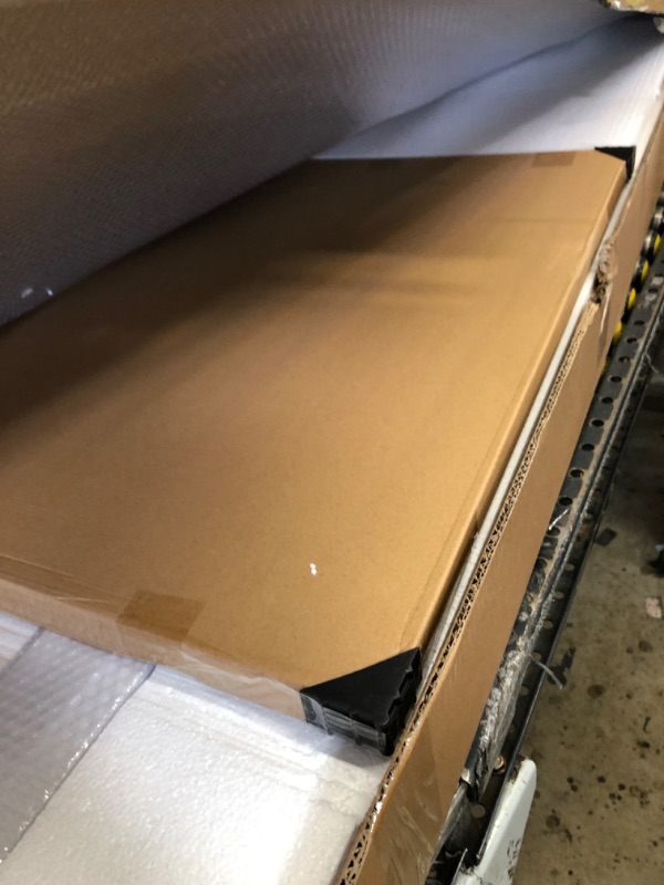 Photo 1 of 36in x 84in Sliding Barn Door with 6.6ft Barn Door Hardware Kit & Handle, Pre-Drilled Holes Easy Assembly -Solid Barn Door Slab Covered with Water-Proof PVC Surface, White, 5 Panel
