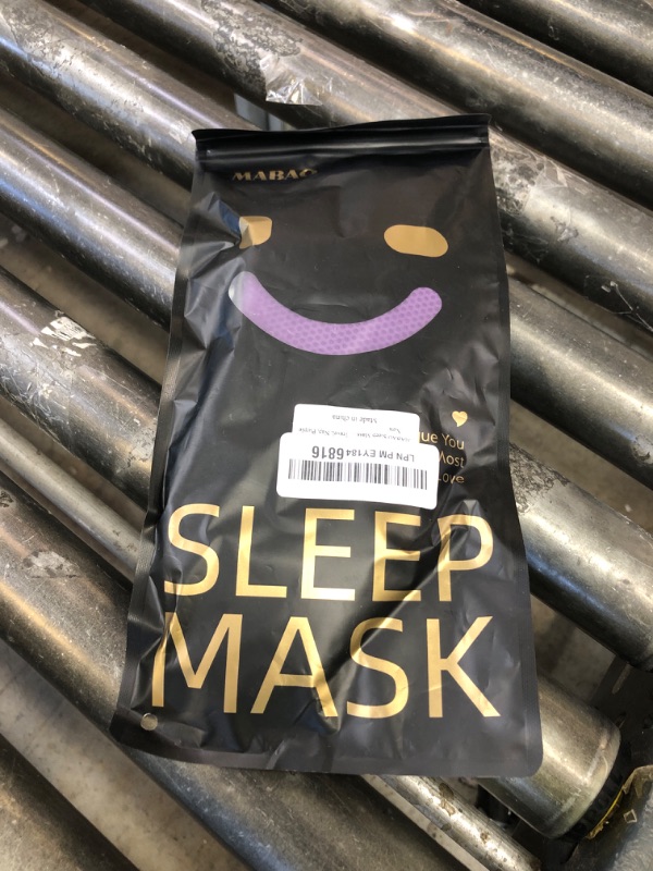 Photo 1 of MABAO Sleep Mask for Side Sleeper, Eye Mask for Sleeping Women Men, 3D Contoured Cup No Eye Pressure 100% Light Blocking Sleeping Mask with Adjustable Strap Night Blindfold Flight, Travel, Nap, Purple
