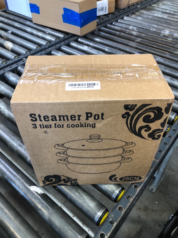 Photo 1 of Steamer Pot for Cooking 11 inch Steamer Pot, 3-tier Multipurpose 18/8 Stainless Steel Steam Pot Cookware with Lid for Vegetable, Dumpling, Stock, Sauce, Food