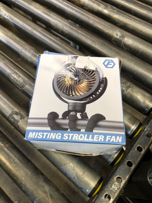 Photo 1 of Misting Stroller Fan, 6000mAh Battery Operated Portable Fan with Light & 360° Pivoting, Personal Fans with Flexible Tripod for Baby, Office, Travel,Treadmill,Outdoors
