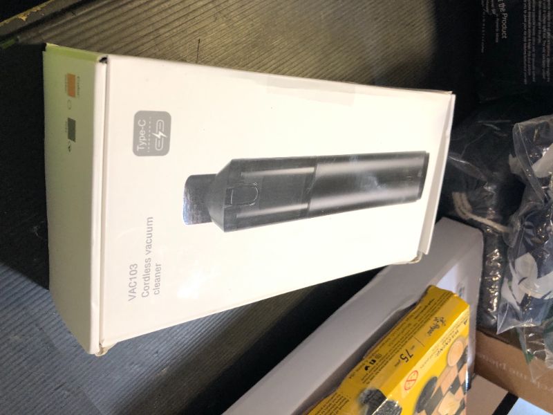 Photo 1 of Car Vacuum Portable Cordless Handheld Vacuum Cleaner 4-in-1 Mini Cordless Vacuum with 2 Suction Modes and 16800pa Suction Power Blowing & Inflating 2 Modes Handheld Vacuum for Car, Desk, Keyboards