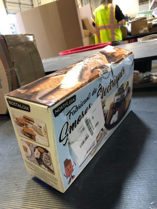 Photo 1 of Nostalgia Tabletop Indoor Electric S'mores Maker - Smores Kit With Marshmallow Roasting Sticks and 4 Trays for Graham Crackers, Chocolate, and Marshmallows - Movie Night Supplies - Black