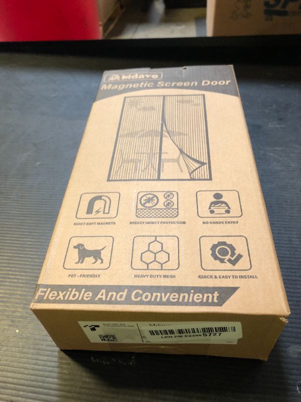 Photo 1 of Mesh Screen with Magnetic Closure-Keeps Bugs Out Let Breeze in, Heavy Duty - Pet and Kid Friendly, Works with Front, Sliding Doors (38 x 82 Inch)