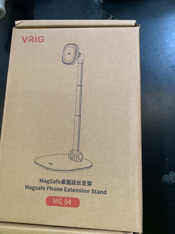 Photo 1 of VRIG Adjustable Magnetic Phone Stand for Desk Attached Metals Magnetizing Ring & Compatible with MagSafe, Magnetic Phone Holder Stand for iPhone 16/15/14/13/12 All Series and Android Phones