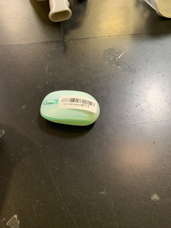 Photo 1 of TECKNET Wireless Mouse for Laptop, 2.4G Quiet Computer Mouse with USB Receiver, 4 Buttons Portable Cordless Mice for Chromebook, Laptop, PC, Mac, 800/1200/1600 DPI - Mint Green