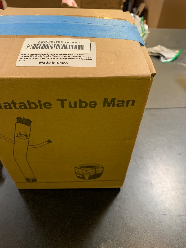Photo 1 of Puligoth Inflatable Tube Man with Blower: 6 FT Tall Wacky Waving Inflatable Tube Guy for Outdoor Decoration with Mini Blower Fan, for Mall Opening, Business Advertising (RED)