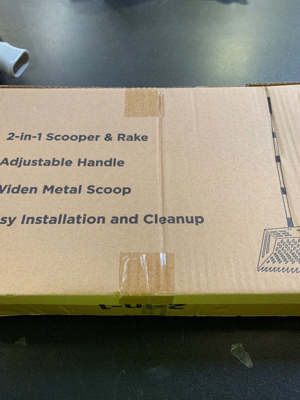 Photo 1 of 2-in-1 Chicken Poop Scooper & Rake,10" Wide Metal Sand Sifting Shovel with Grip,Chicken Coop Scoop for Poop Shavings Cleaning,Litter Scooper for Chicken Coop Accessories,Adjustable Handle (24" to 66")