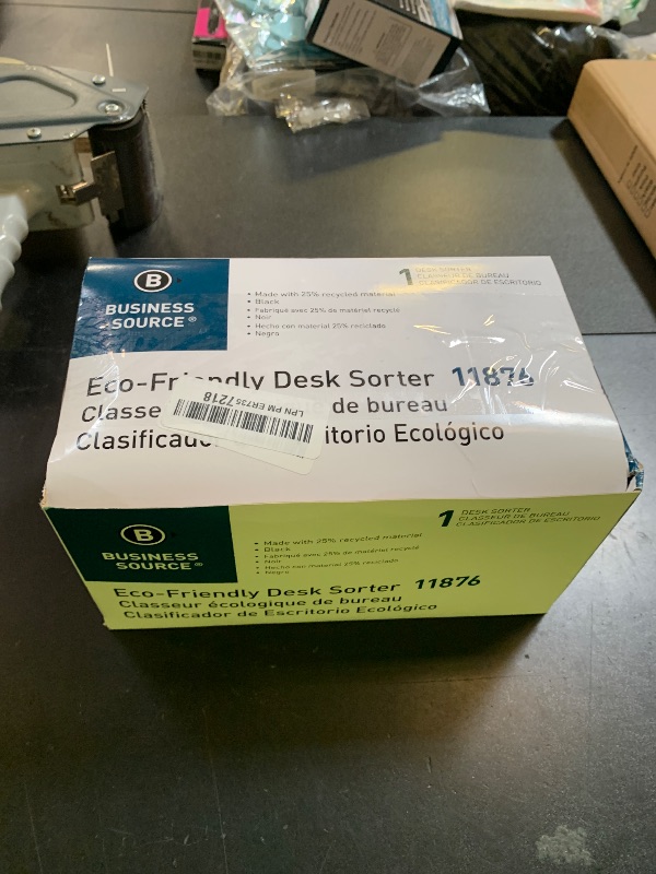 Photo 1 of Desktop File Organizer, Mail Organizer, 7 Compartments Office File Sorter, for Easy access to your files, Invoices, Letters and more - 4.5" Height x 8.8" Width x 5.5" Depth - Black, Eco-Friendly